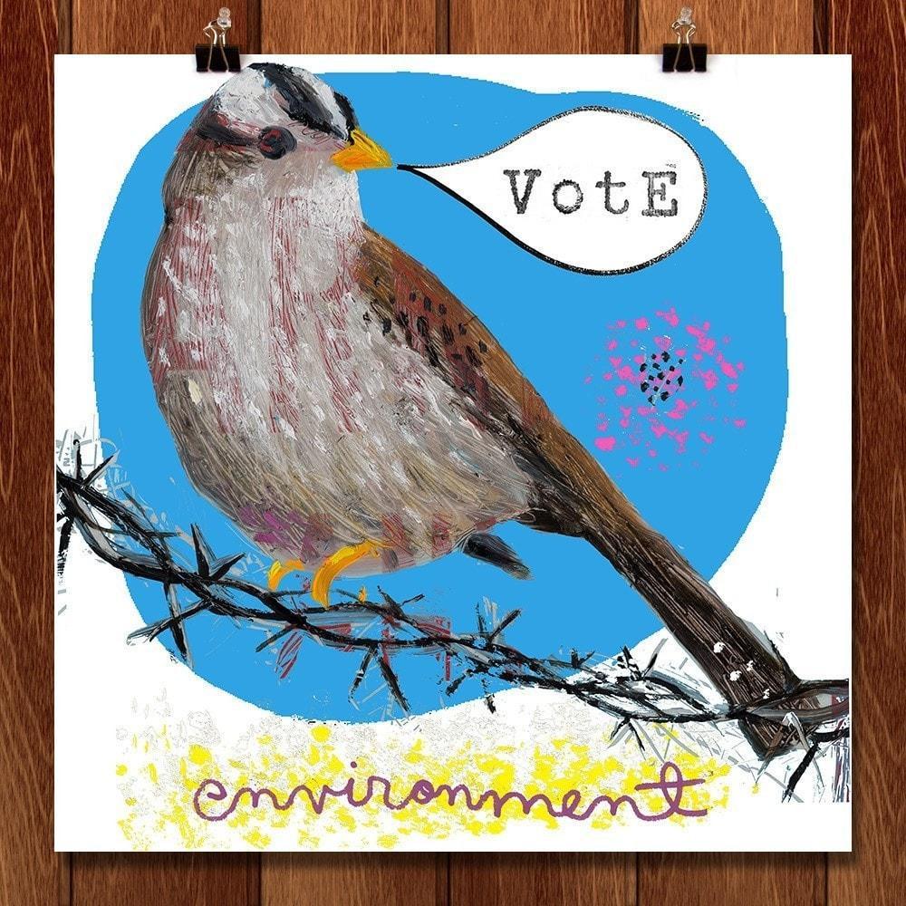 Crowned Sparrow Vote by Dianne Bennett