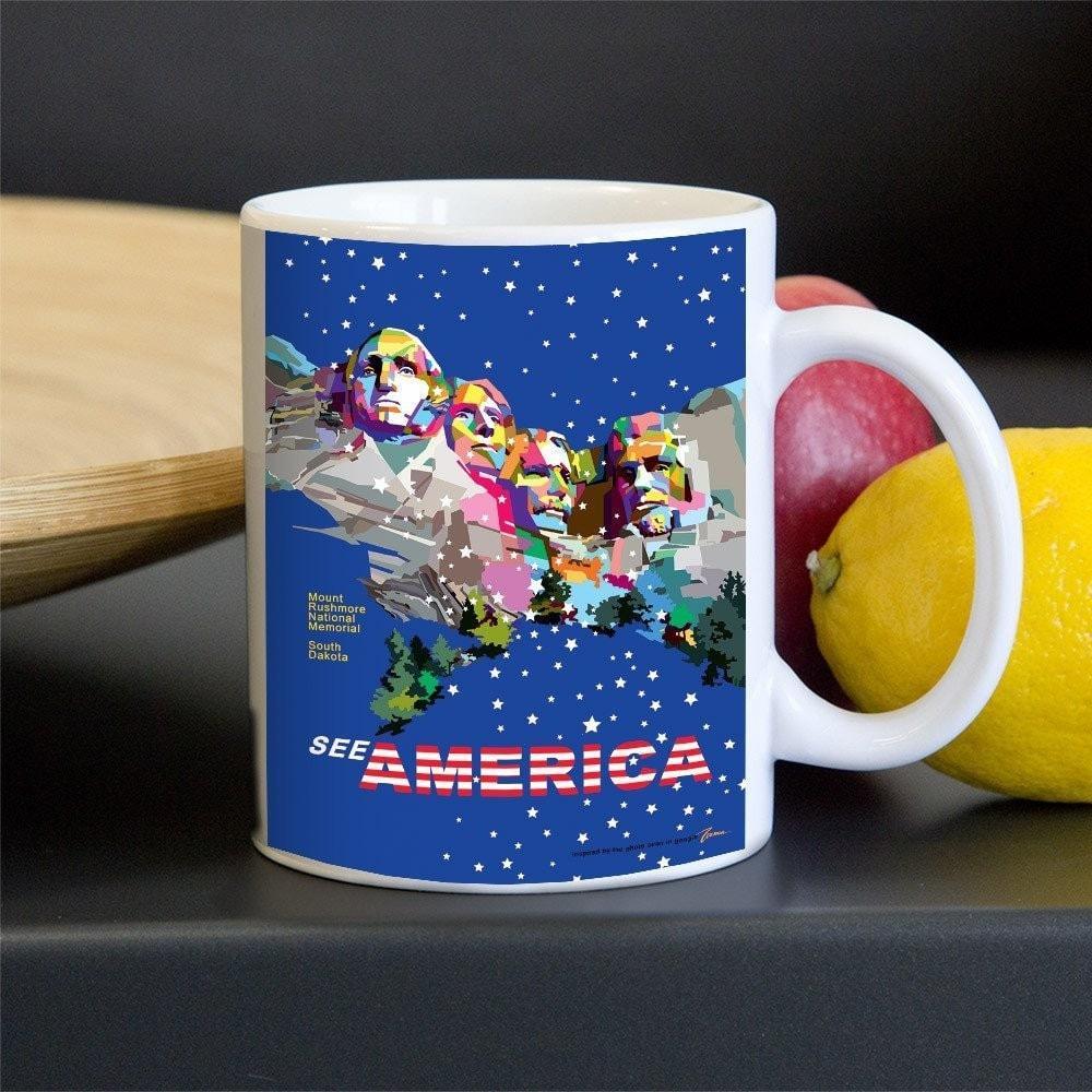 Mount Rushmore National Memorial Mug by Wedha Abdul Rasyid