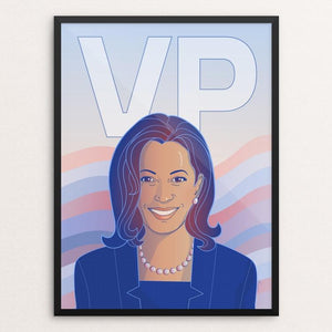 Our Next VP – Kamala Harris by Hillary Lewis 18" by 24" Print / Framed Print Creative Action Network
