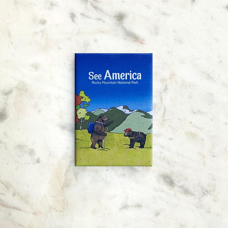 Rocky Mountain National Park Hemp Magnet by Daisy Patton
