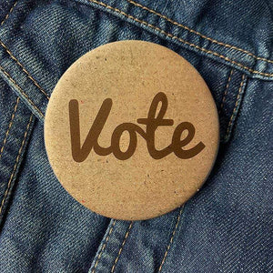 Vote Hemp Button by Paula Kong
