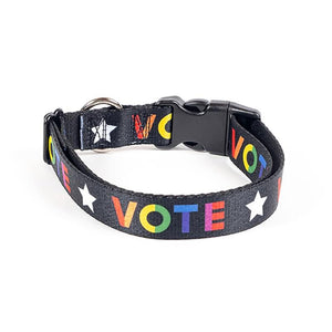 Vote With Pride Dog Collar by Susanne Lamb Pet Accessories Creative Action Network