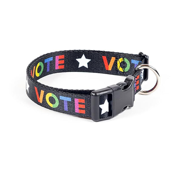 Vote With Pride Dog Collar by Susanne Lamb - Creative Action Network