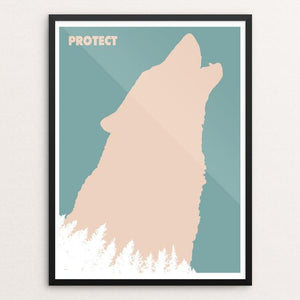 Wolf Poster by Mark Forton
