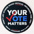 YOUR VOTE MATTERS Hemp Button by Brooke Fischer