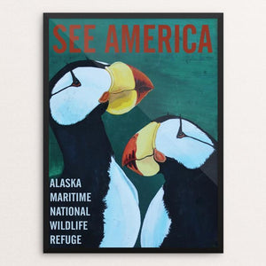 Alaska Maritime National Wildlife Refuge -- Horned Puffins by Bruce and Scott Sink