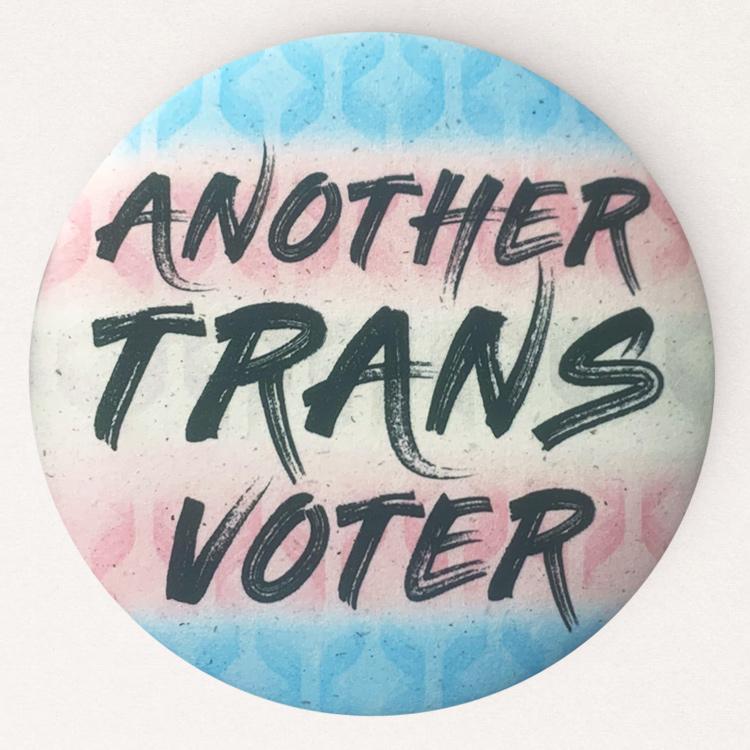 Another Trans Voter Hemp Button by Christopher Wachter