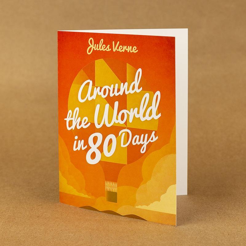 Around the World in 80 Days Notecard by Marcos Arevalo