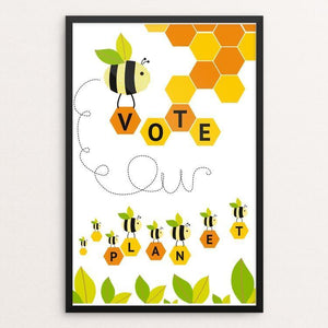 Busy bees; working together, supporting our planet. by Michelle Robb