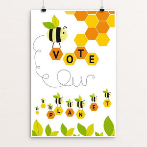 Busy bees; working together, supporting our planet. by Michelle Robb