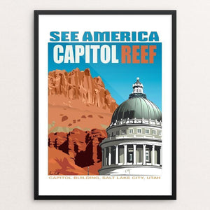 Capitol Reef National Park and Utah State Capitol by Paul Heath