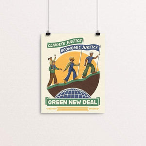 Climate Justice is Economic Justice by Kate Leib 8" by 10" Print / Unframed Print Green New Deal