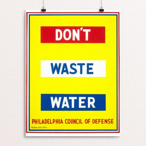 Don't Waste Water by Raymond Wilcox