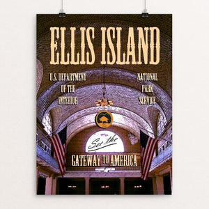 Ellis Island, Statue of Liberty National Monument by John Lincoln Hallowell