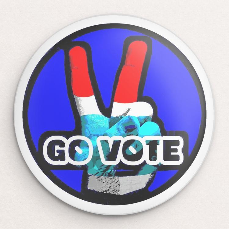 GO VOTE Button by Bob Rubin