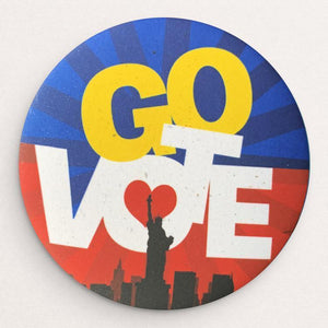 Go Vote Hemp Button by Vikram Nongmaithem Singh