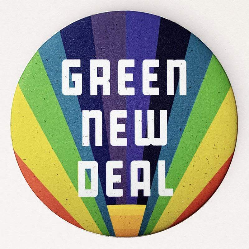 Green New Deal Hemp Button by Holly Savas