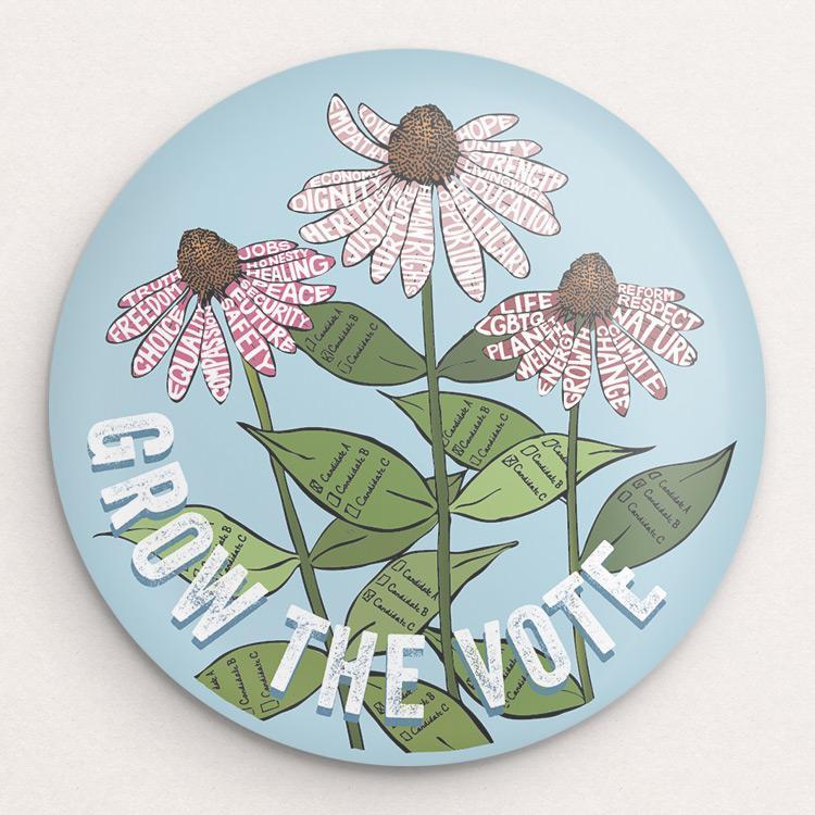 Grow The VOTE! 2 Button by Brooke Fischer