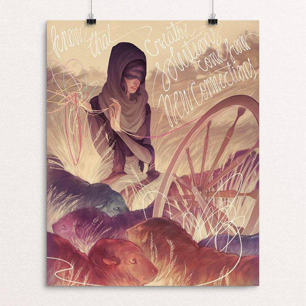 "Know that creative solutions come from new connections." Illustrated by Sam Wolfe Connelly