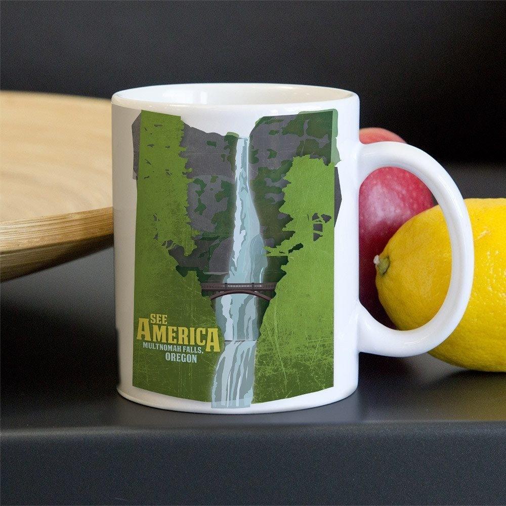 Multnomah Falls, Lewis and Clark National Historic Trail Mug by Design By Goats