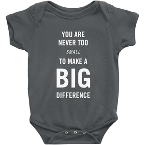 Never Too Small Baby Onesie by Aaron Perry-Zucker
