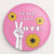 Peace Love Vote Button by Lisa Vollrath