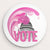 Pink Wave Button by Lynne Smyers