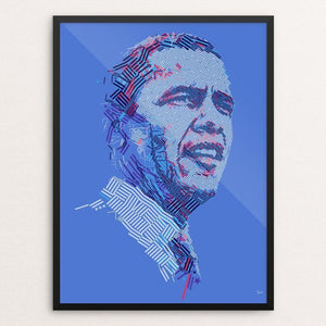 President Barack Obama: Weaving a stars and stripes portrait by Charis Tsevis