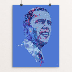 President Barack Obama: Weaving a stars and stripes portrait by Charis Tsevis