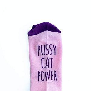 Pussy Cat Power Crew Socks by Nic Squirrell