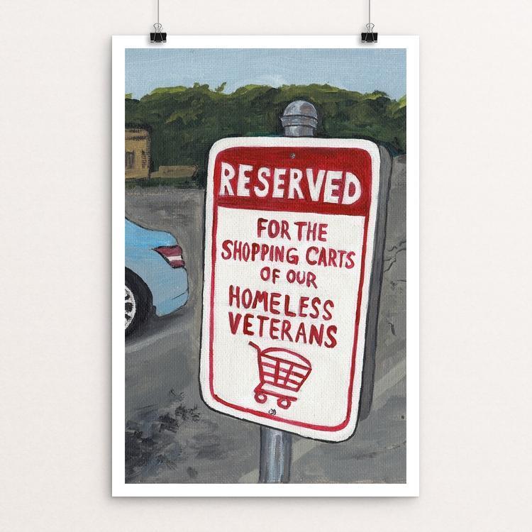 Reserved for the Shopping Carts of Our Homeless Veterans by Will Alkin