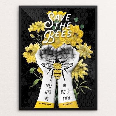 Save The Bees - Protect Them Poster By Brooke Fischer - Creative Action ...