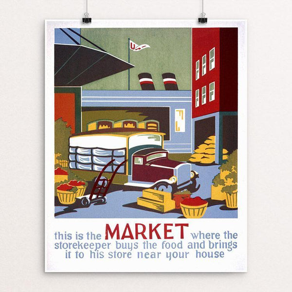 This is the market where the storekeeper buys the food and brings it to his store near your house