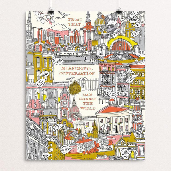 "Trust that meaningful conversations can change the world." Illustrated by Julia Rothman