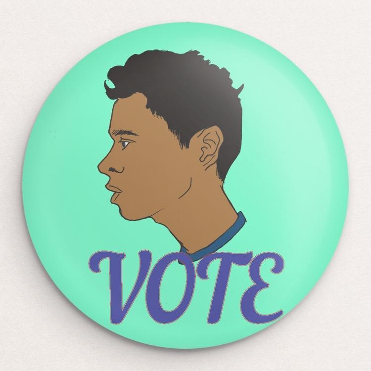 Vote 13 Button by Ryan Oakley