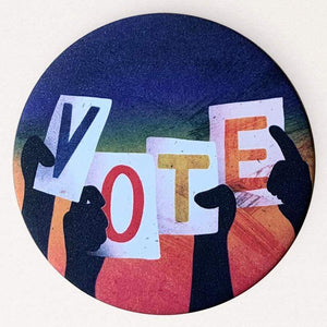 Vote Hemp Button by Kelly Rosen