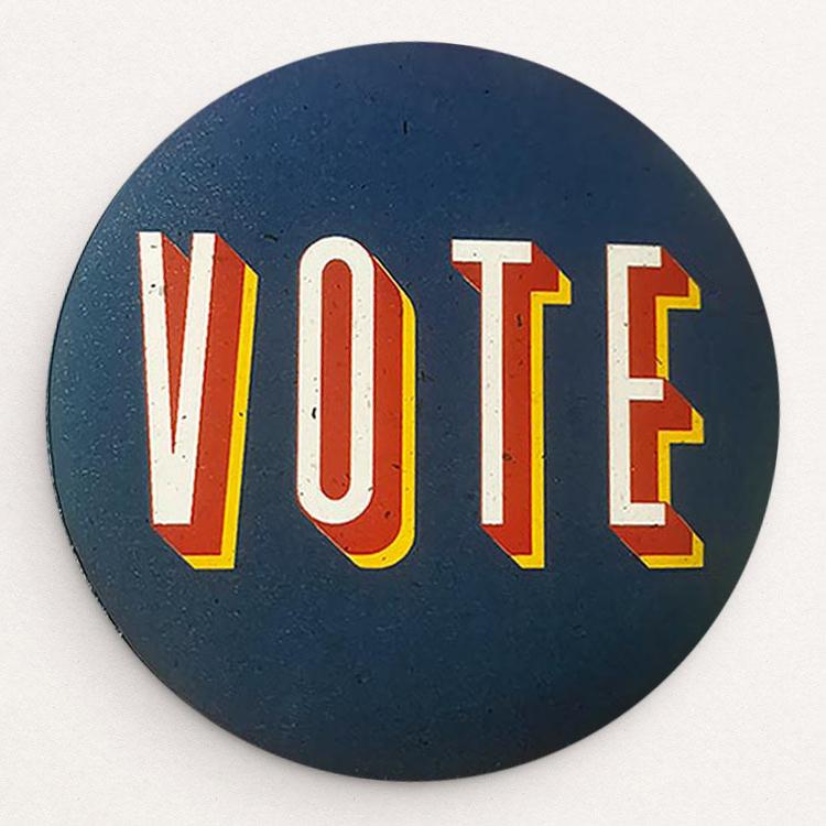 VOTE Hemp Button by Vivian Chang