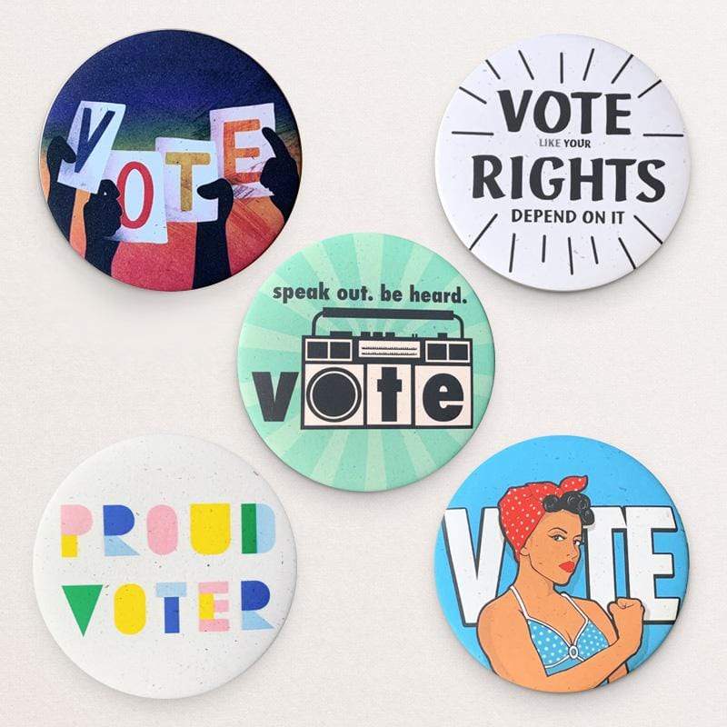 Vote Like Your Rights Depend On It Hemp Button Variety Pack