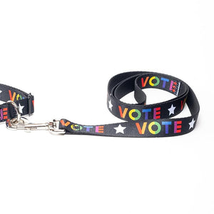 Vote With Pride Dog Leash by Susanne Lamb Pet Accessories Creative Action Network