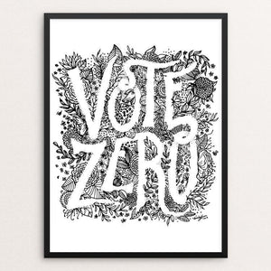 Vote Zero - Floral by Emily Robinson