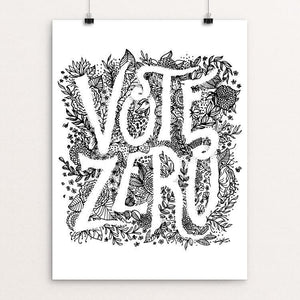 Vote Zero - Floral by Emily Robinson