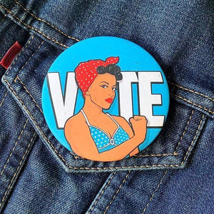 WE CAN DO IT! Hemp Button by David Hays