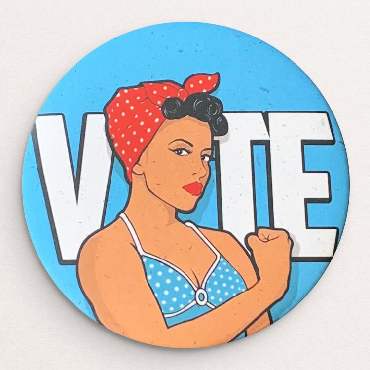 WE CAN DO IT! Hemp Button by David Hays
