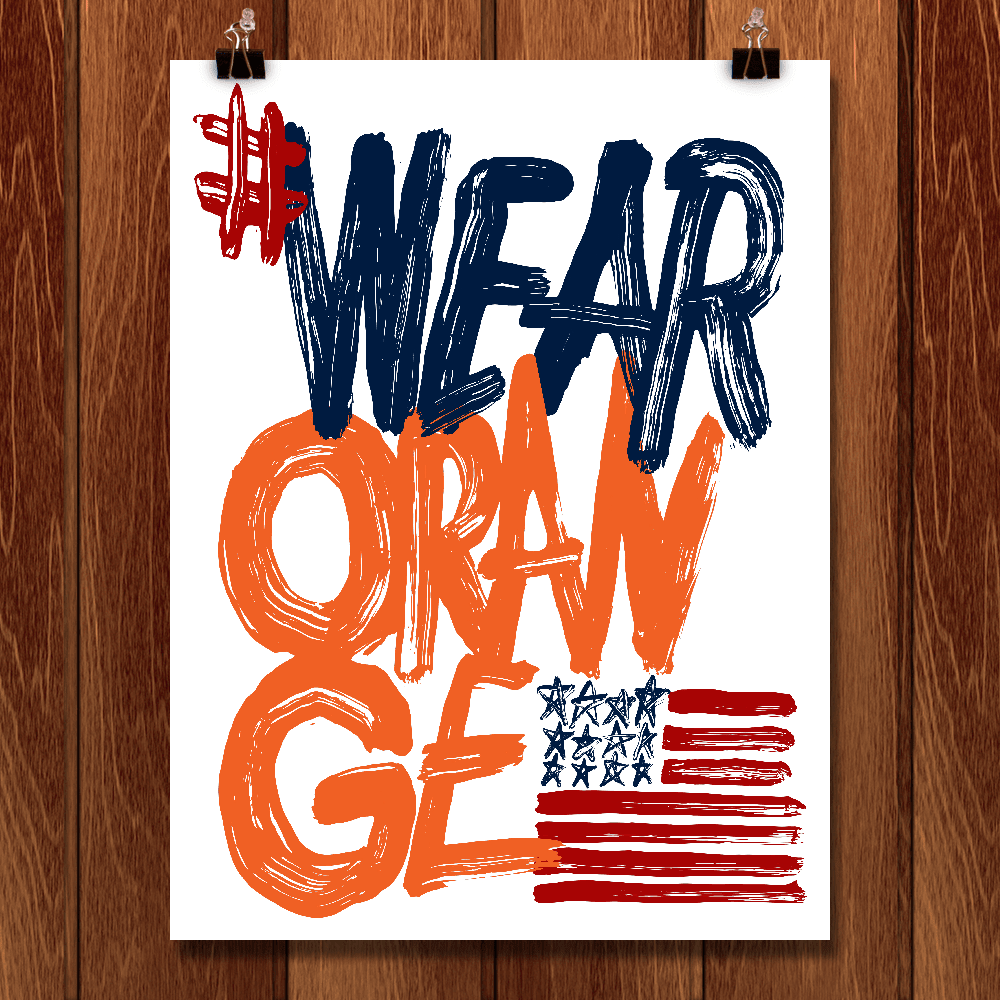 Wear Orange Poster 1 by Mark Forton