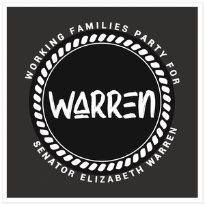 Working Families Party for Warren 2 Sticker by Kevin 'afroCHuBBZ' Banatte